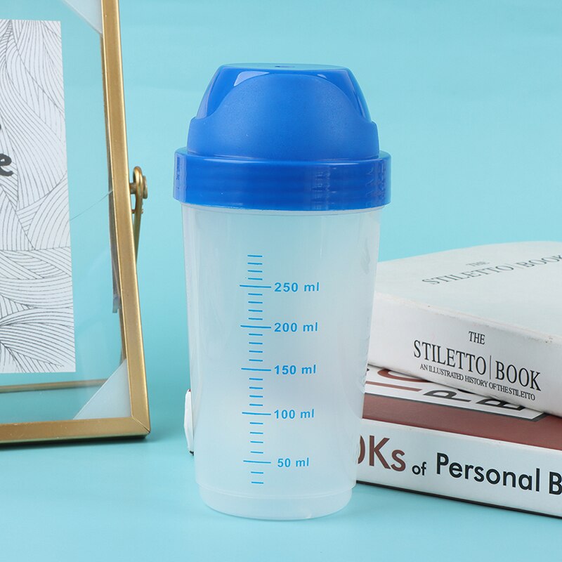 Transparent Food Grade 300ml Plastic Shaker Bottle Creative Milkshake Protein Powder Mixing Bottle Portable Shake Cups Water Cup