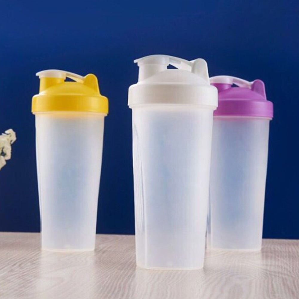 600ml Mixing Bottle Plastic Protein Powder Shaker Cup Outdoor Portable Sports Fitness Gym Drinking Water Bottle Kitchen Supplies