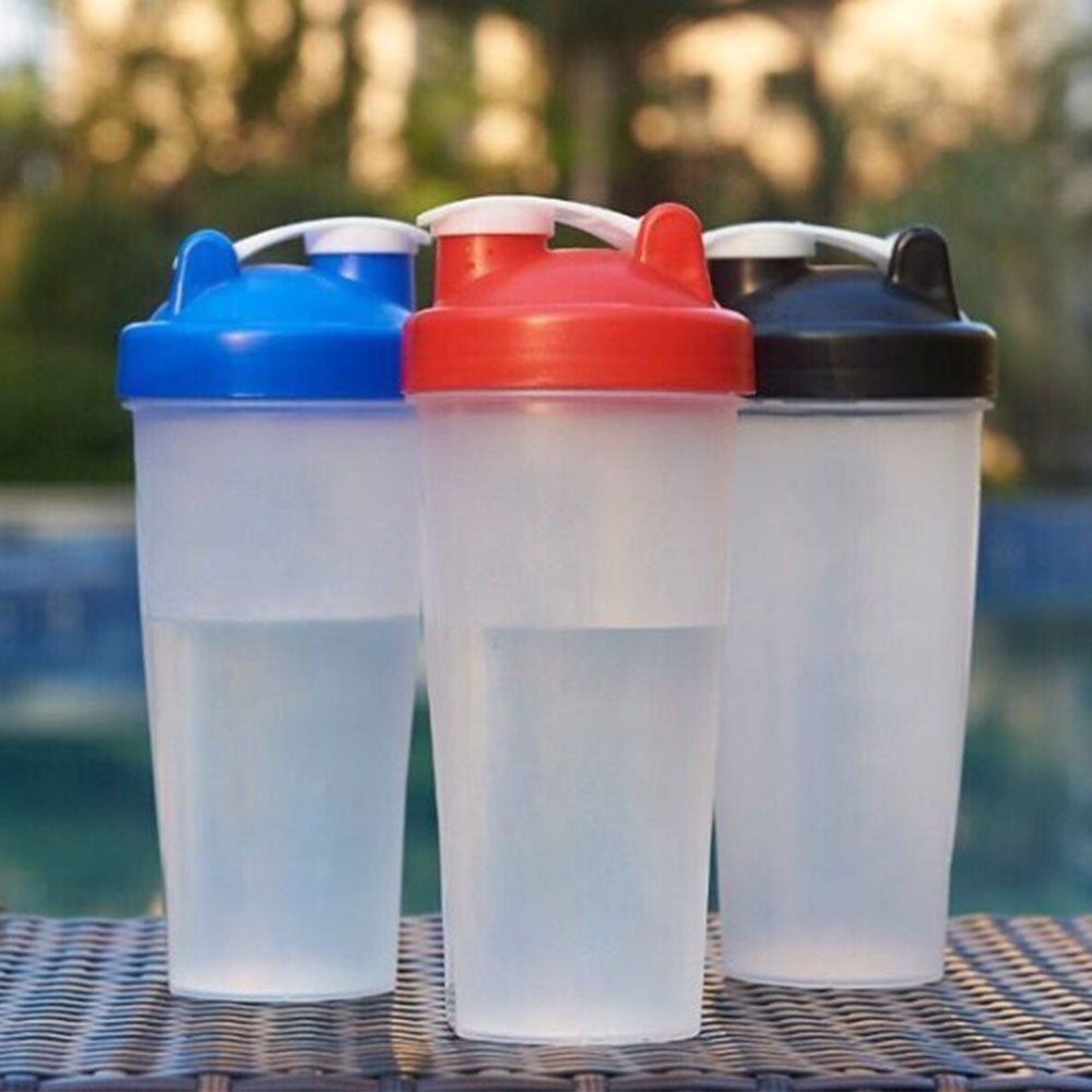 600ml Mixing Bottle Plastic Protein Powder Shaker Cup Outdoor Portable Sports Fitness Gym Drinking Water Bottle Kitchen Supplies