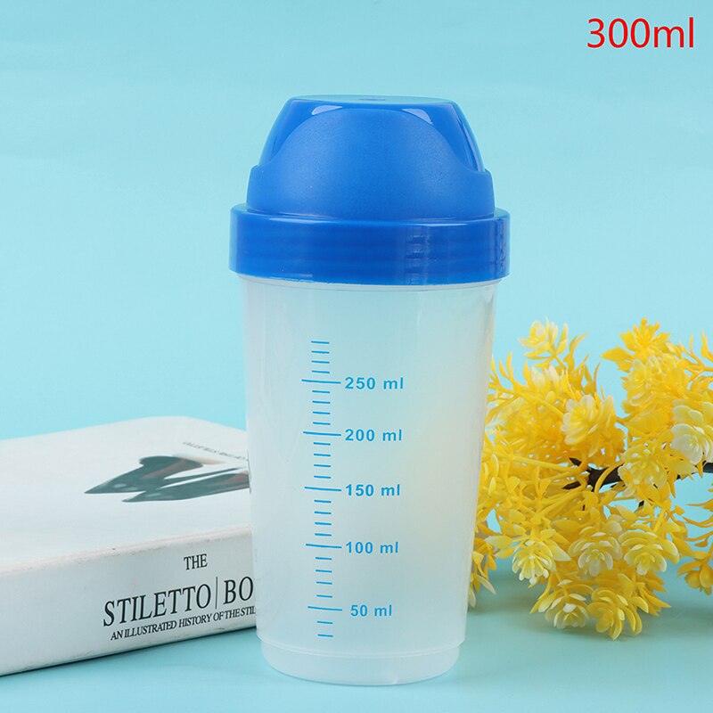 Transparent Food Grade 300ml Plastic Shaker Bottle Creative Milkshake Protein Powder Mixing Bottle Portable Shake Cups Water Cup